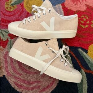 Veja Wata II Low Suede Sneakers in Almond Pierre